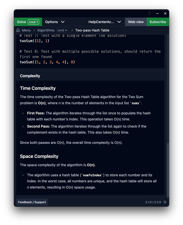 Output screen example 2